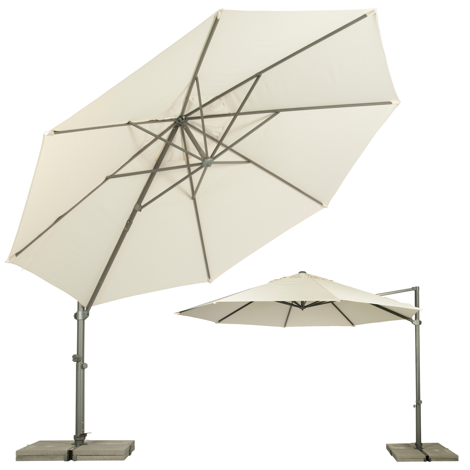 Ampelschirm Sonnenschirm Gartenschirm Balkonschirm Sonnenschutz extra gro u00df 350cm eBay Ampelschirm Sonnenschirm Gartenschirm Balkonschirm Sonnenschutz extra gro u00df 350cm eBay